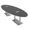 Skutchi Designs 45 in W, 144 in L, 29 in H, Engineered Wood Top, Grey HAR-OVL-46X143-DOU-ELEC-ASIANNIGHT - alternate 1